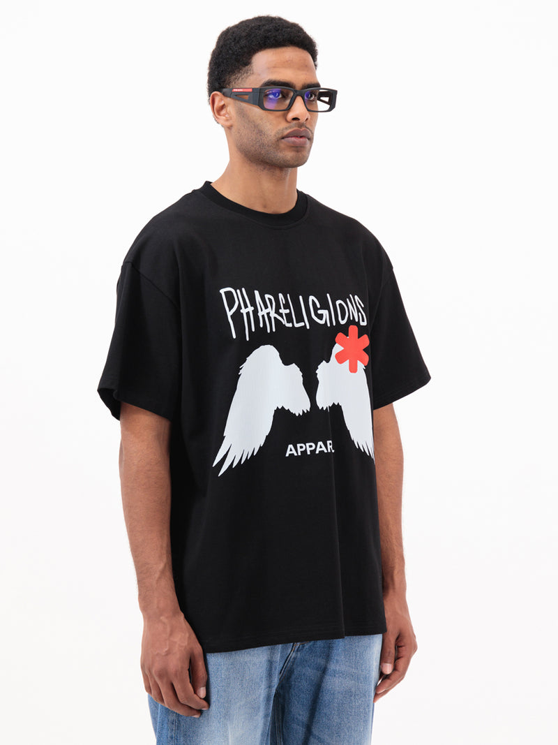 ANGEL WINGS T-SHIRT - BLACK