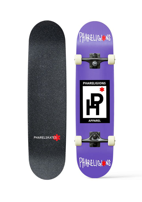 PURPLE GLOWRIDE REFLECTIVE SKATEBOARD